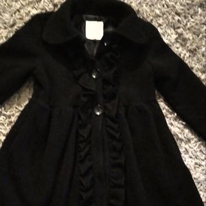 Girls ruffle Pea Coat